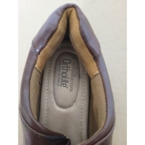 Croft & Barrow Ortholite Lena Brown Leather Loafers Womens Size 9 Comfort Shoes - Picture 7 of 9